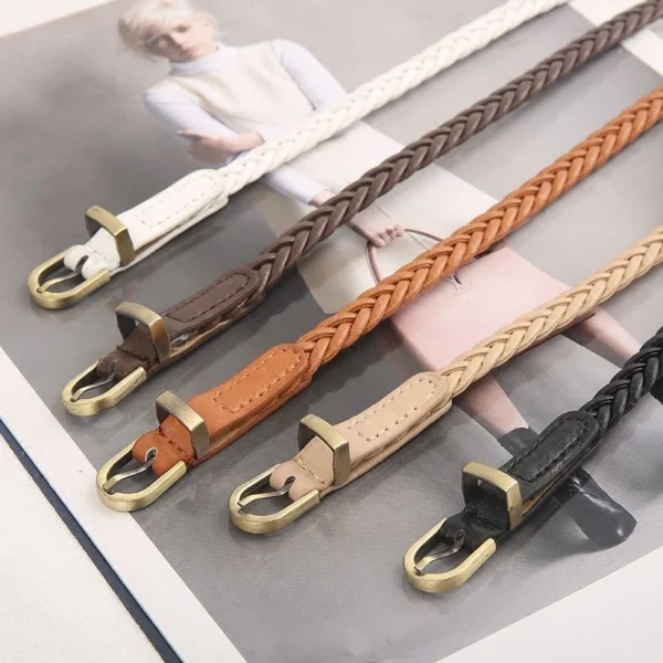 7330b4f3a84726df54da57d713613c4c.webp Tiny braided Small thin Lady belt ladies women belt woman