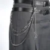 Hip Belt Chain Pants Women Metal Charm Star 3 Tier Retro Hip Hop Waist