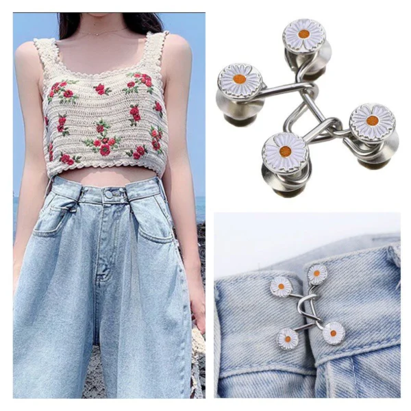 my-11134207-7qukz-ler1zqujbvpwc3.webp Waist buttons Detachable Adjustable Skirt Jeans Waist Anti slip Brooch Pin Kerongsang