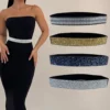 my-11134207-820l7-mi41o199lsebe3.webp Women Bling Rhinestone Encrusted full Diamond elastic waistband Versatile Evening Dress Crystal Belt