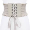 sg-11134201-7qvdq-ljo0r50a557b78.webp Women Ladies Elastic Corset Belt High Waist Tie up Cinch Waist Strap Waistband