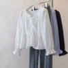 sg-11134201-8257v-mg7cyb0gf3m2a6.webp Blouse Women Korean Elegant Long Sleeve Blouse With Ruffles Women Shirt