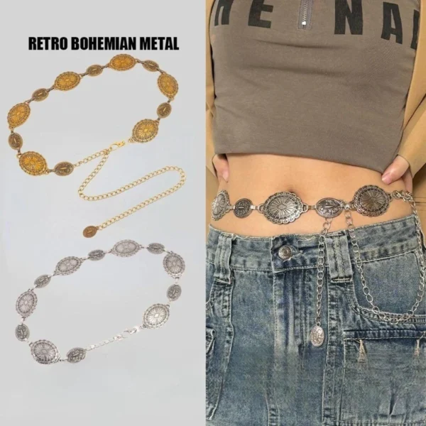 sg-11134202-7rdvl-mbovci1v2fz97d.webp Fashion Retro Style Women s Metal Waist Chain Adjustable Decorative Circle Decoration Bohemian Style