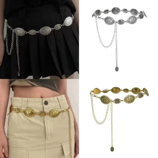 sg-11134202-7rdw7-mbovcfksotuk1b.webp Fashion Retro Style Women s Metal Waist Chain Adjustable Decorative Circle Decoration Bohemian Style